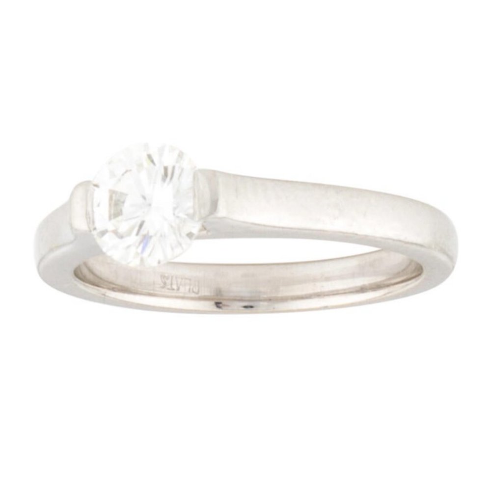 PLATINUM 0.78 DIAMOND ENGAGEMENT RING - Picture 4 of 7